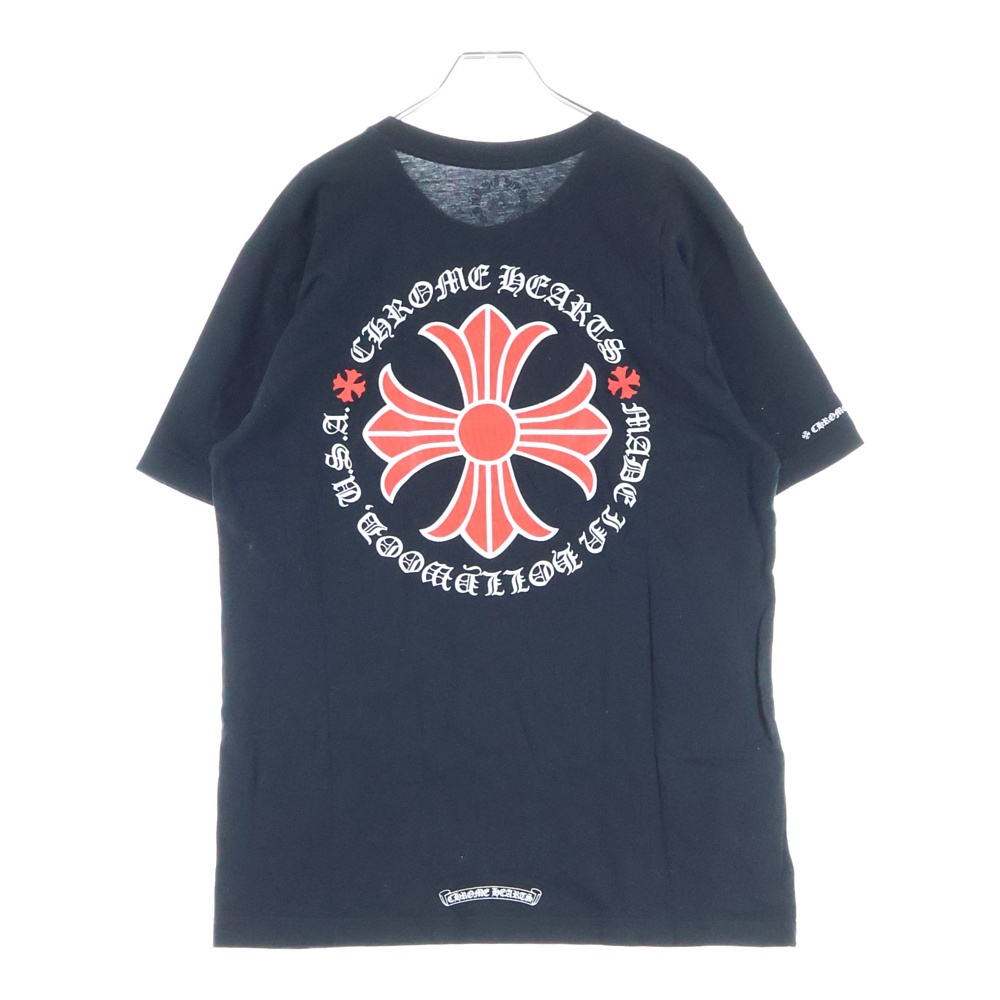 HOLLYWOOD LIMITED RED CH PLUS HORESESHOE TEE ハリウッド CHプリント ポケット半袖Tシャツ カットソー ブラック/レッド Bランク