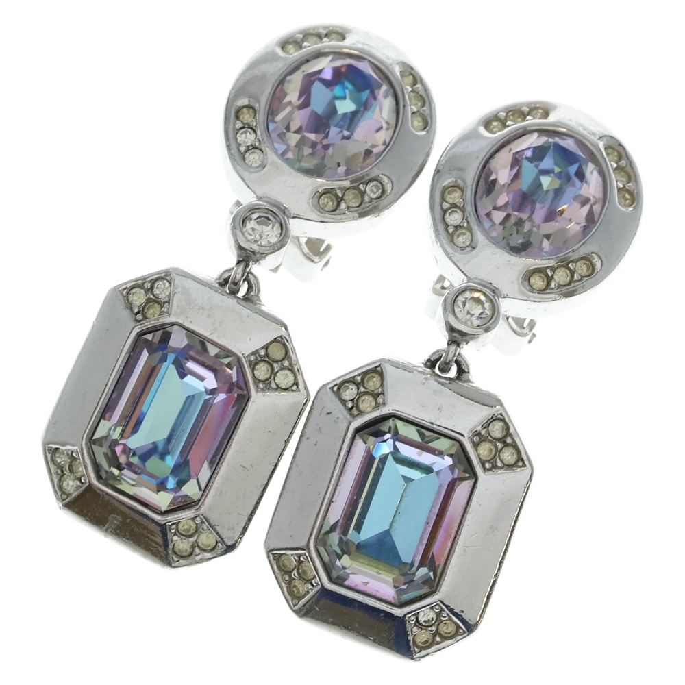 ヴィンテージ シルバー イヤリング シルバー/クリア Bランク