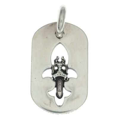 D TAG SML FLE DAG フレアダガードッグタグ ネックレス トップ シルバー Bランク