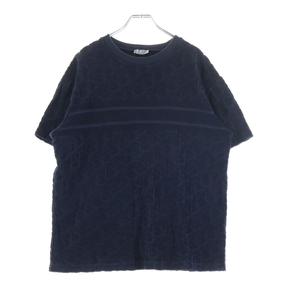 20SS Oversized Tee Oblique Motif 943J605E0602 オブリーク総柄 オーバーサイズ Tシャツ 半袖カットソー ネイビー Bランク
