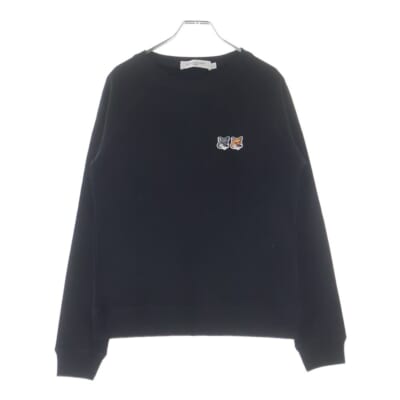 MAISON KITSUNE メゾンキツネ チラックスロゴ刺繍 クルーネック長袖 