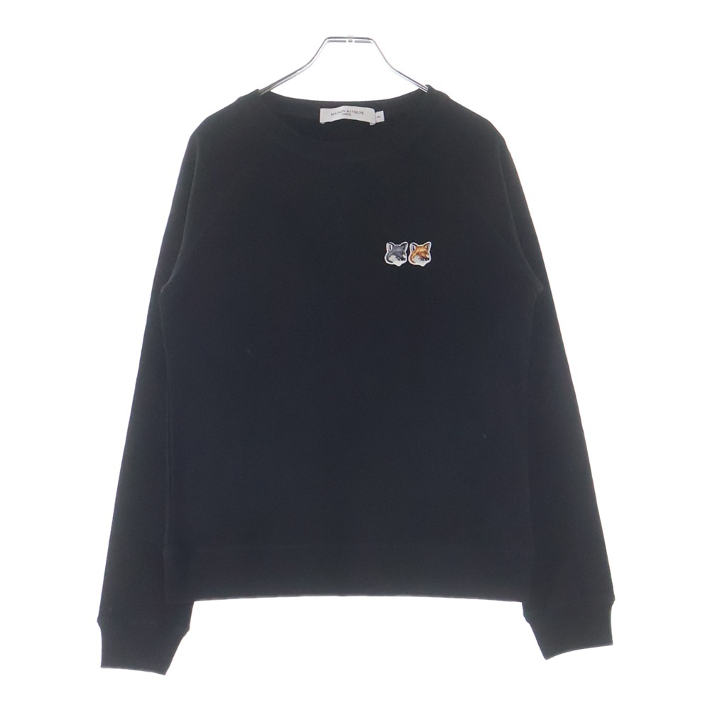 DOUBLE FOX HEAD PATCH CLASSIC SWEATSHIRT フロント刺繍ロゴ スウェット ブラック HU05132WW0008 Aランク