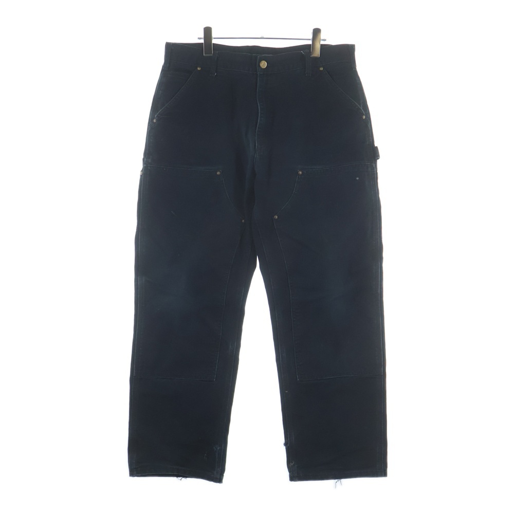 DOUBLE KNEE COTTON DUCK PAINTER PANTS USA製 ダブルニー カーペンターパンツ ペインター コットンダック ブラック Bランク