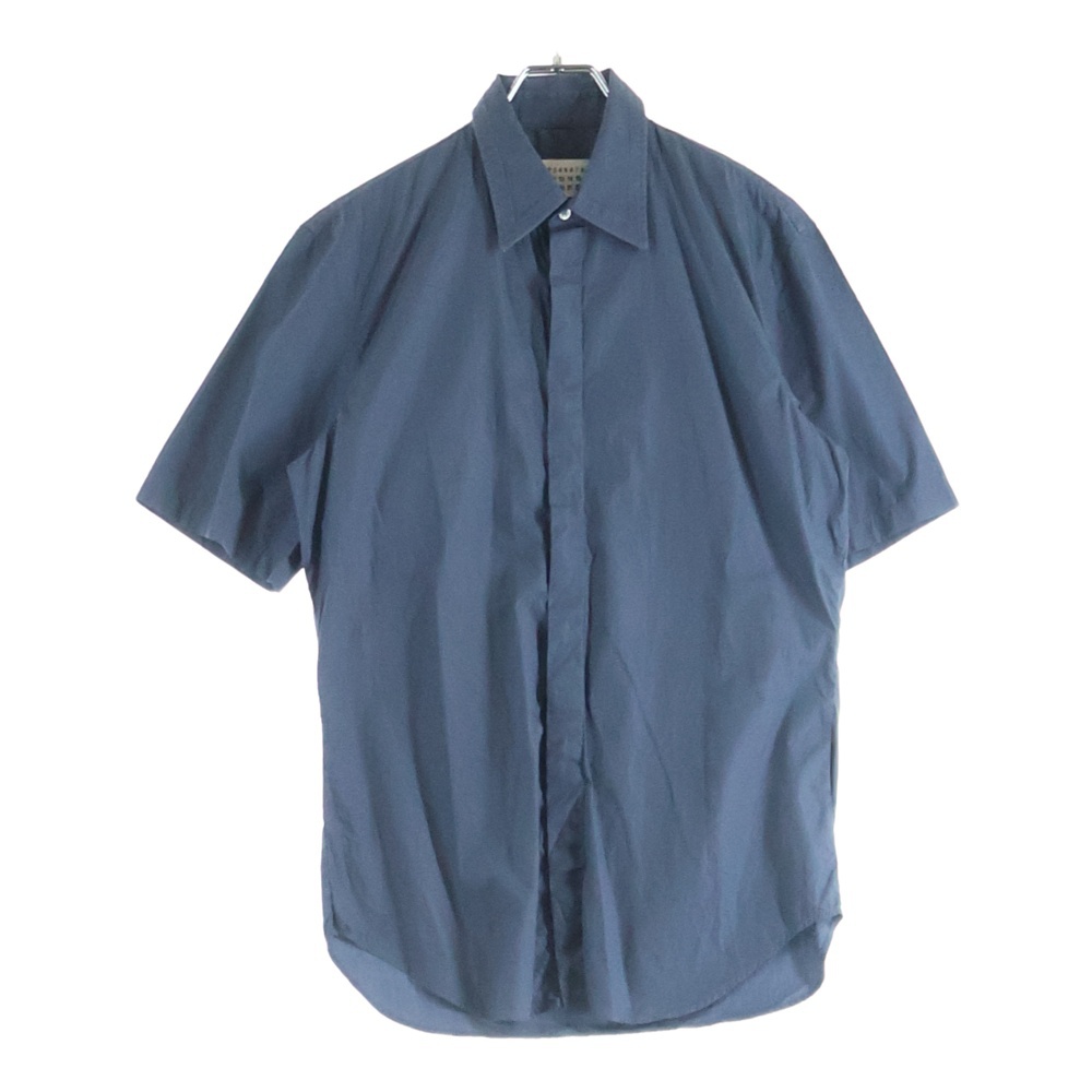 18SS コットン 比翼ボタン 半袖シャツ ブルー S30DL0393 S44397 Bランク