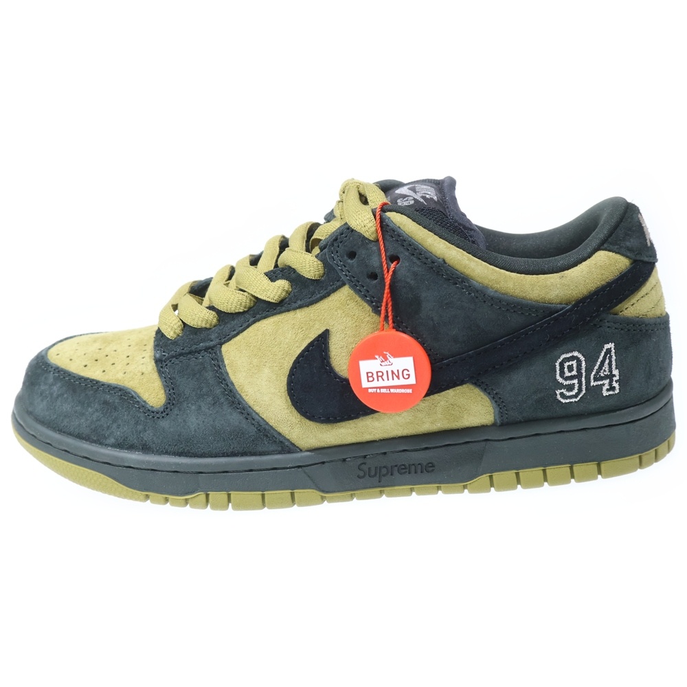 ×Supreme Dunk Low Camper Green HQ8487-300 アジア限定 ダンク ローカットスニーカー キャンパーグリーン US8.5/26.5cm Aランク