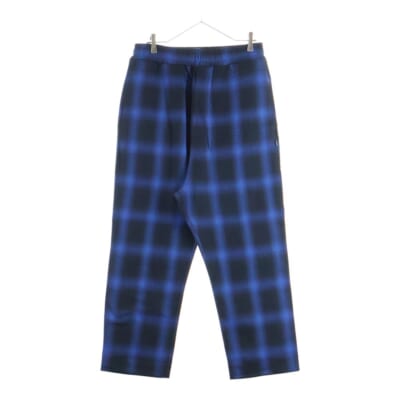 23SS チェック柄 イージーパンツ ブルー/ブラック GX-S23-PT-04 Sランク