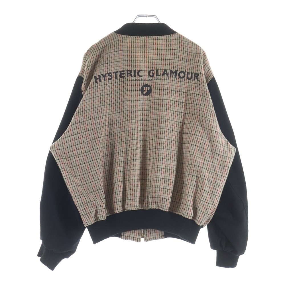 90S チェック柄 ブルゾンジャケット ベージュ 2AB-0615 Bランク