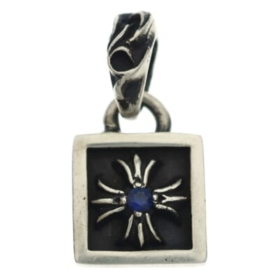 FRAMED CH PLUS 1RBY フレームドCHプラス 1サファイア ネックレストップ シルバー Bランク