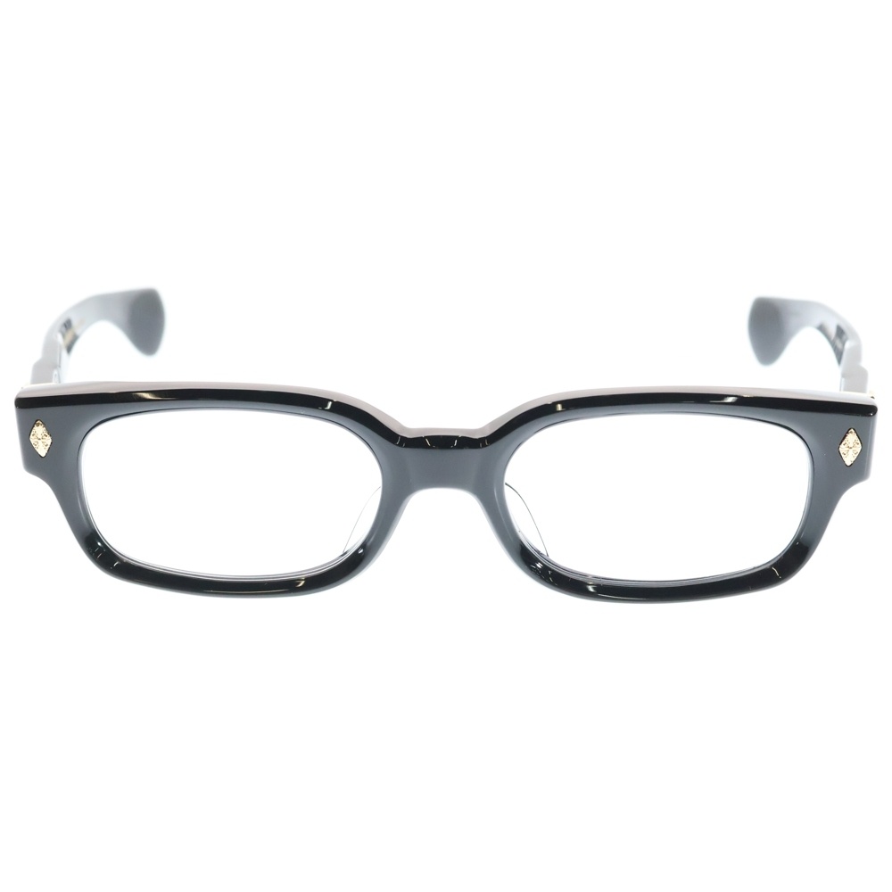 WEIRDO サイドフローラルスクエアフレームメガネ アイウェア ブラック/ゴールド Aランク