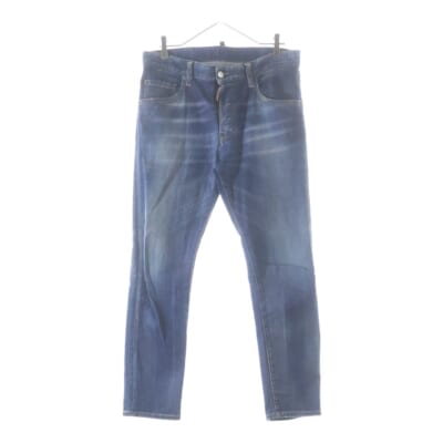 23AW SKATER JEAN スケータージーンズ ダメージ加工デニム インディゴ S74LB1317-S30664 Bランク