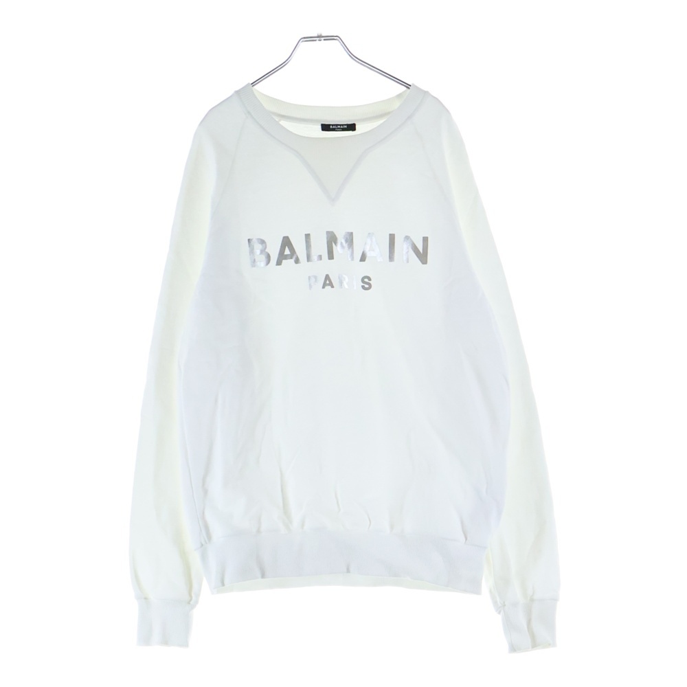 22SS ロゴプリント スウェットトレーナー ホワイト/シルバー JQ005BB29 Aランク