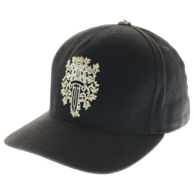 TRUCKER CAP デニムトラッカー ヴァインダガー刺繍 キャップ 帽子 ブラック Bランク