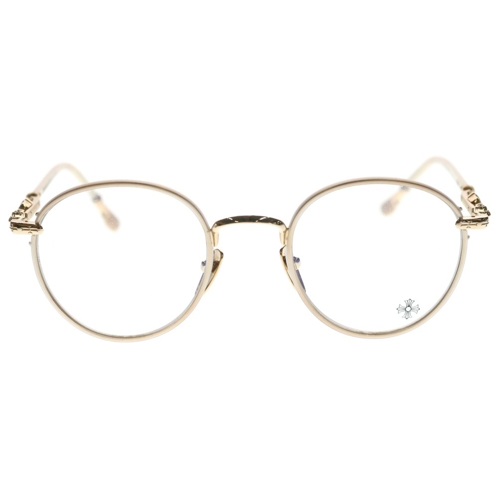 FIRKIN ダガーテンプル ゴールドフレーム ラウンド眼鏡 ゴールド Aランク