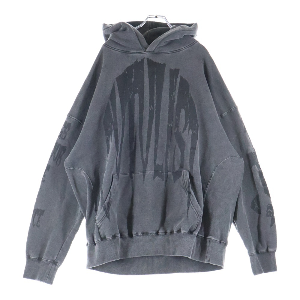 ロゴプリント プルオーバーパーカー グレー 2401010303 Bランク