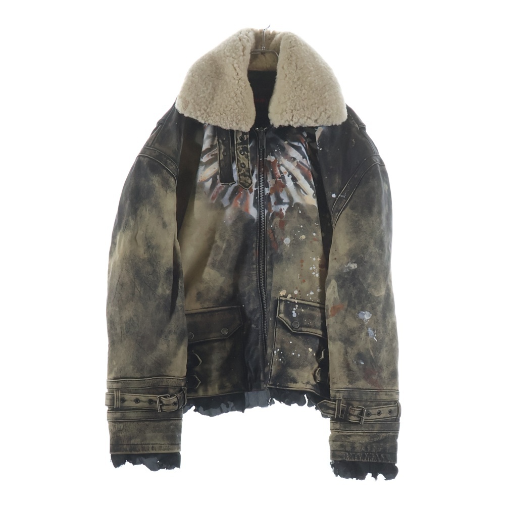 B-3 Jacket レザーペイントジャケット 2301110103 ブラウン Aランク