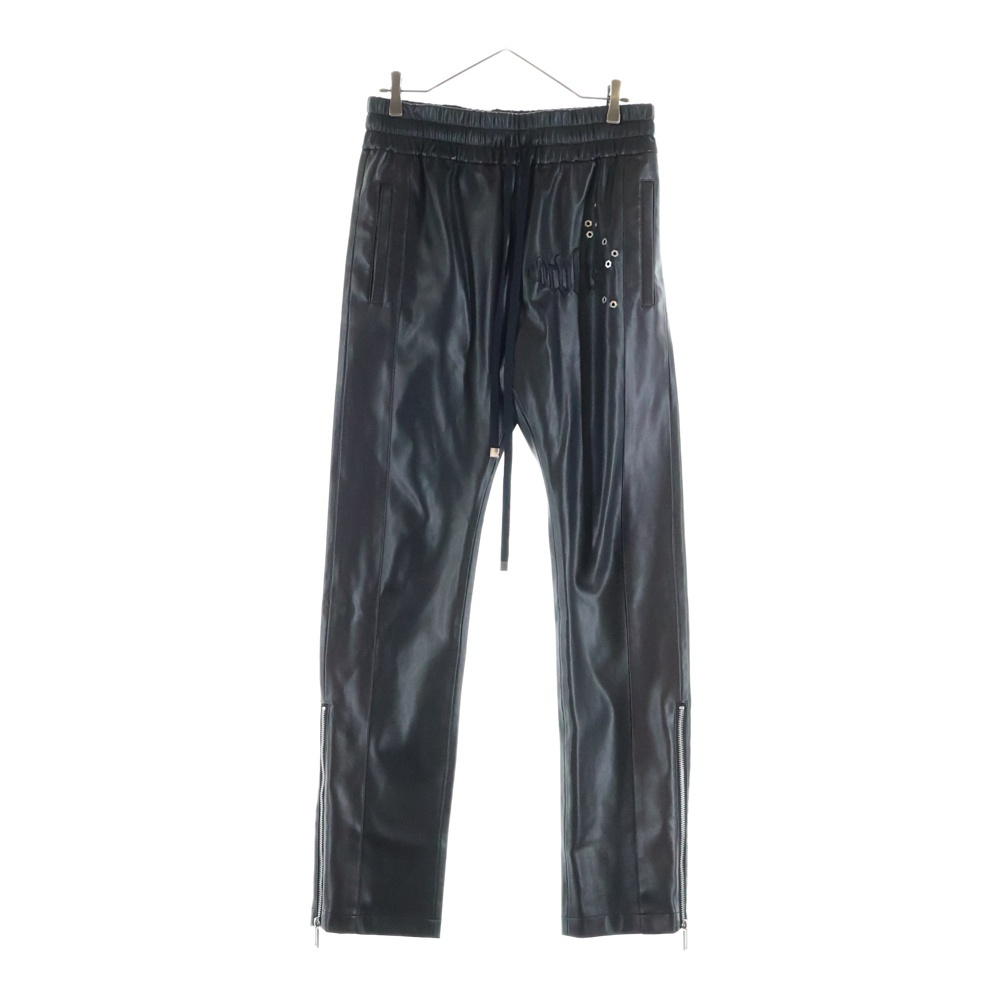 サイドジップパンツ フロントロゴ刺繍 2401110403 ブラック Aランク