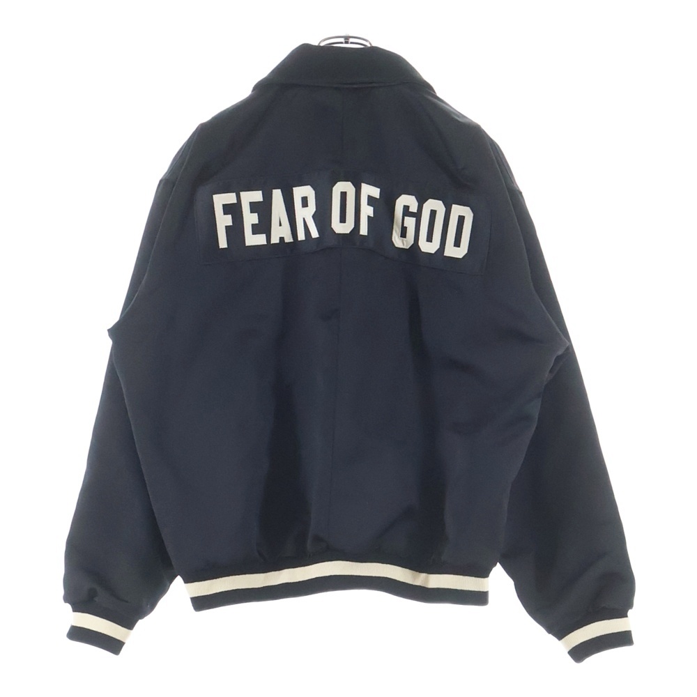 FIFTH COLLECTION バックロゴ ハーフジップ サテンジャケット ブラック 5C17N Aランク