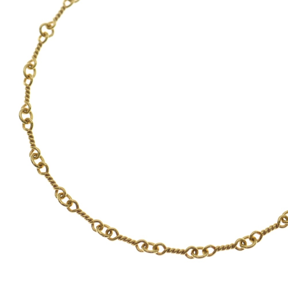 22K NECKCHAIN T18 ツイストチェーンネックレス 18inch ゴールド BCA014 Bランク