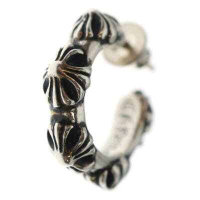 HOOP CROSS クロスバンド フープピアス シルバー BCA100 Aランク