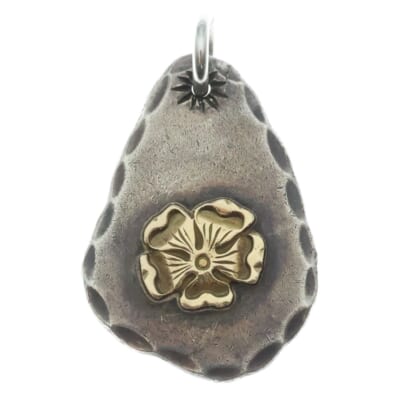 ローズ印台メタル ペンダントトップ シルバー/ゴールド BGA083 Bランク