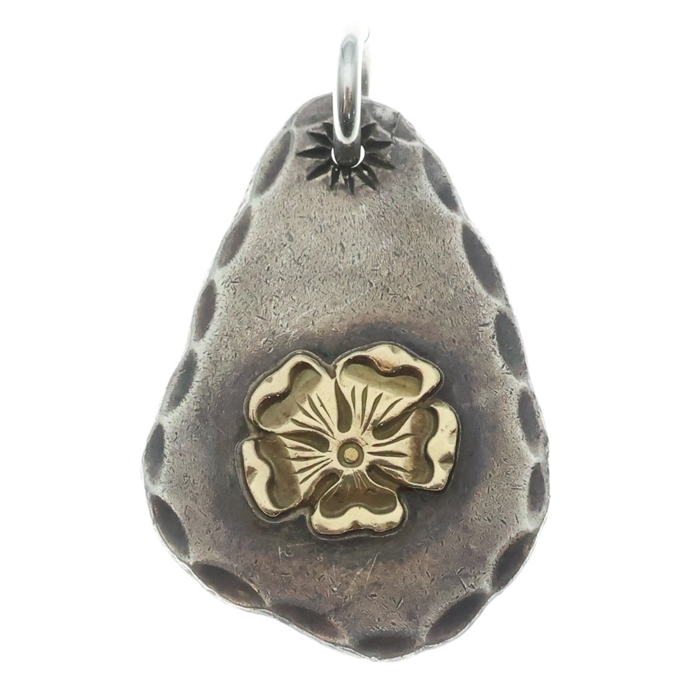 ローズ印台メタル ペンダントトップ シルバー/ゴールド BGA083 Bランク