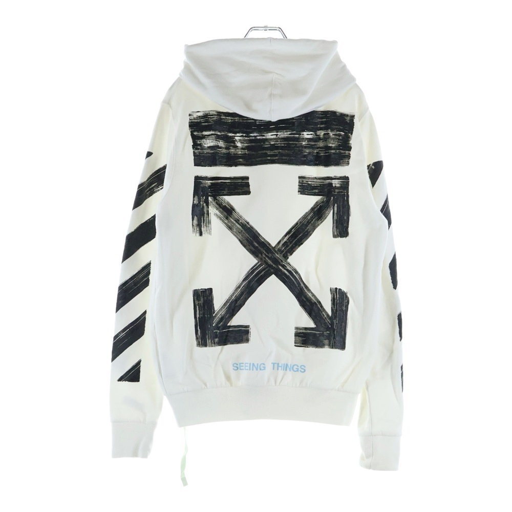 17AW Diag Brushed Zip Hoodie ダイアゴナルブラッシュ ジップフーディー ホワイト OMBB003F17003030 Bランク