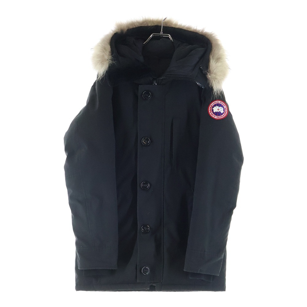 JASPER PARKA ジャスパー パーカ ダブルポケット ジップアップ ファー付きダウンジャケット ブラック 3438JM Bランク