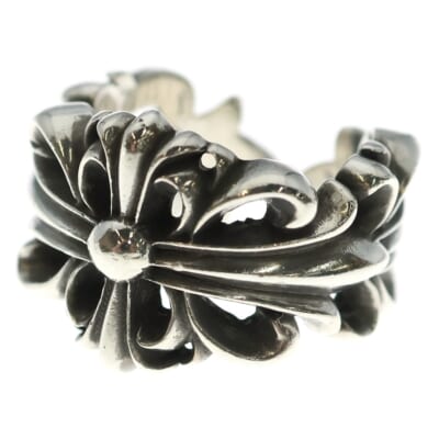 DBL FLRL CRS ダブルフローラルクロス リング シルバー BCA390 Aランク