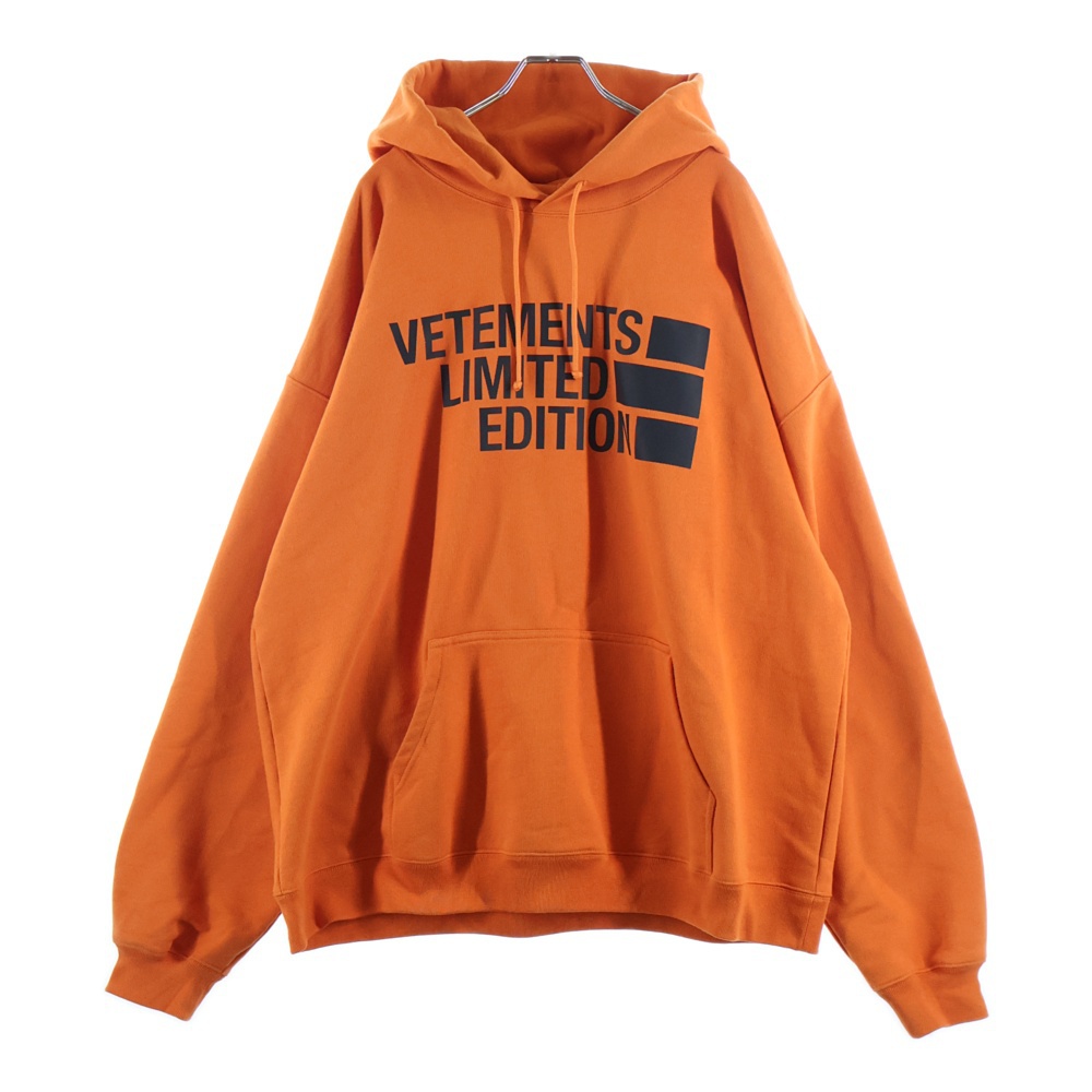 22SS Limited Edition contrast print hoodie リミテッド エディション スウェットプルオーバーパーカー コットン UE52TR410X オレンジ/ブラック Aランク