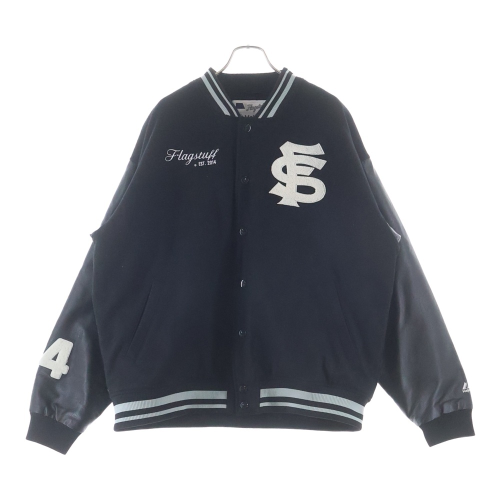 ×F-LAGSTUF-F STADIUM JACKET フラグスタフ スタジャン OT2322FW0003 ブラック Bランク