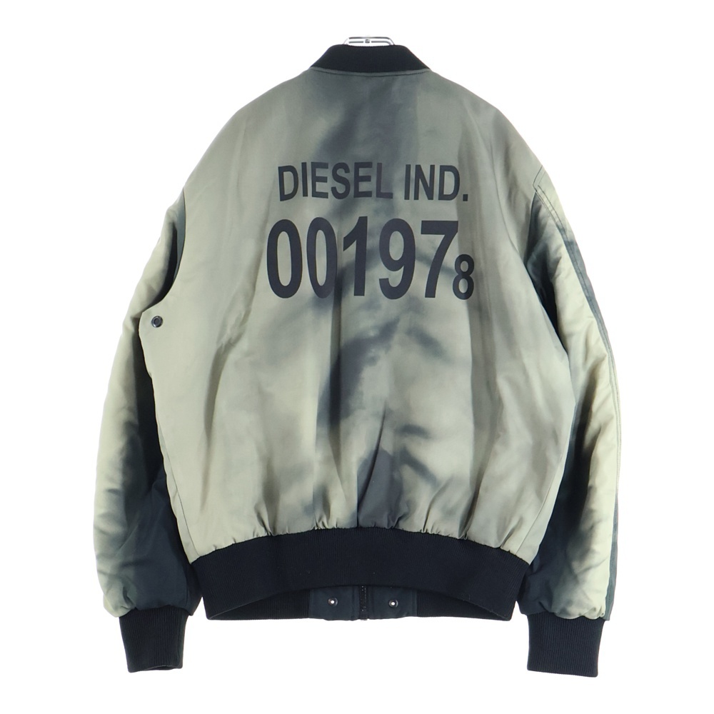 J-FOREST バックプリント ボンバージャケット ブラック/ブラウン Bランク