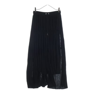 スリット アシンメトリーデザイン レーヨンスカート ブラック Aランク