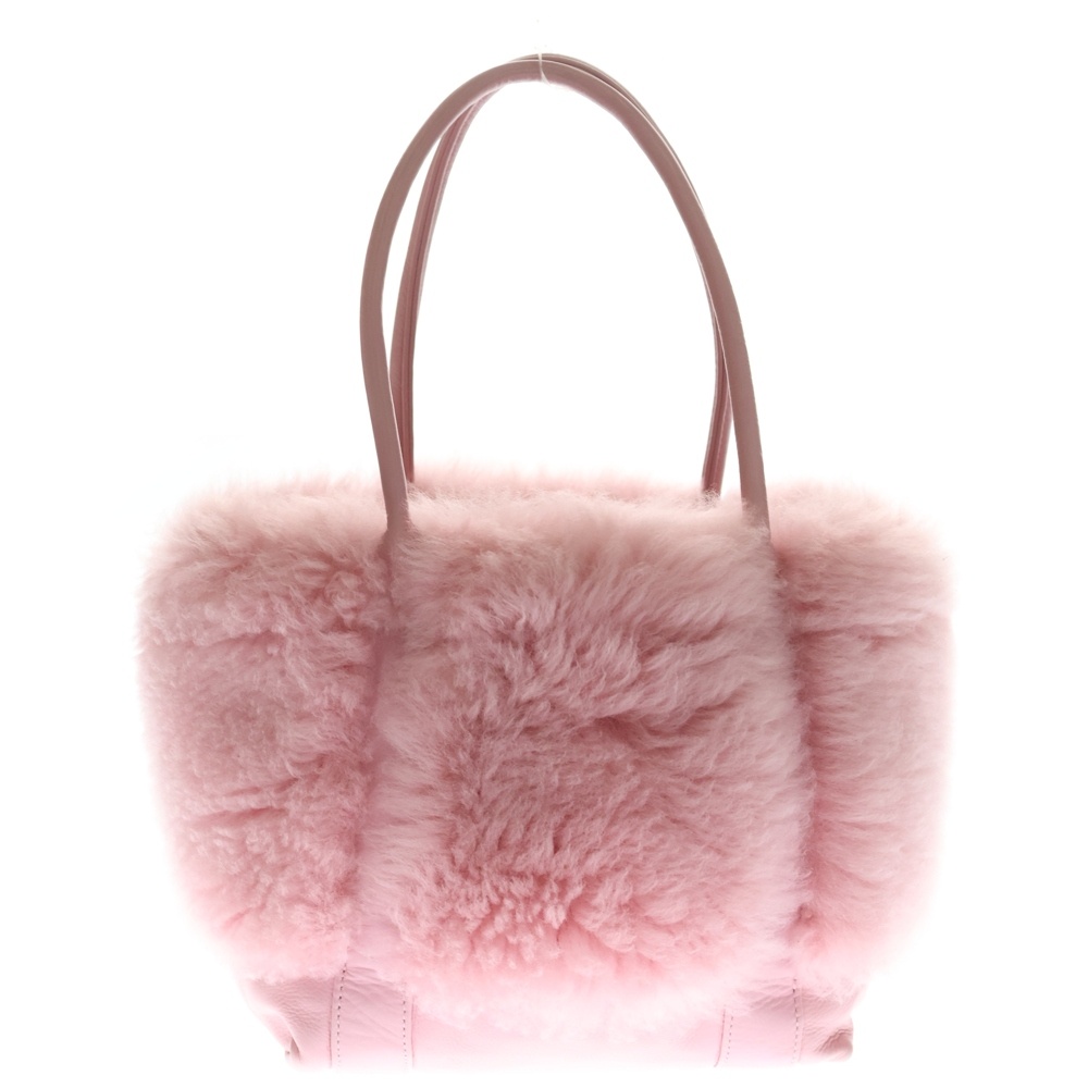 TOTE MINI トートミニ レザームートンハンドバッグ ピンク Bランク