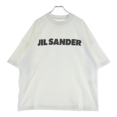 フロント ロゴプリント クルーネック半袖Tシャツカットソー ホワイト KK JM ZI 0008 Bランク