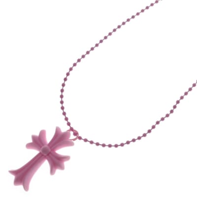 RUBBER CH CRS SML スモールCHクロス ラバーネックレス シリコン BCA306 ピンク Bランク