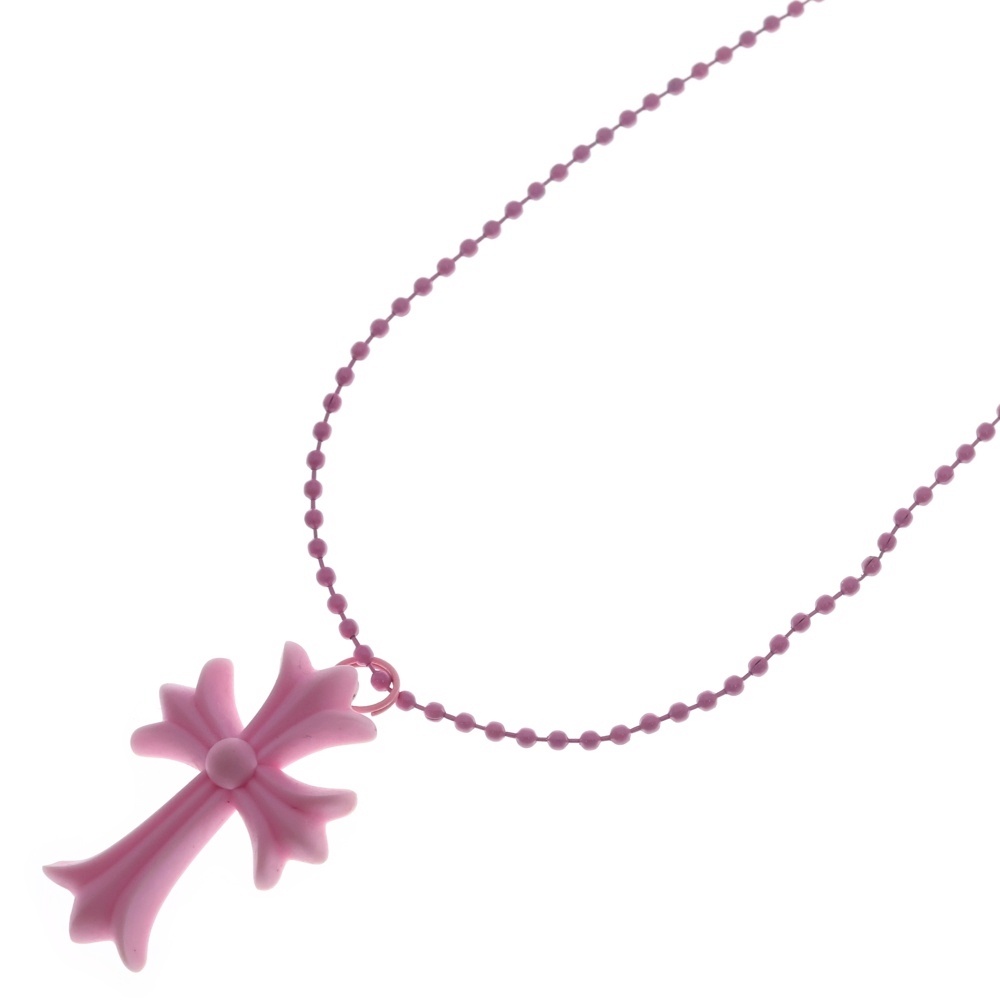 RUBBER CH CRS SML スモールCHクロス ラバーネックレス シリコン BCA306 ピンク Bランク