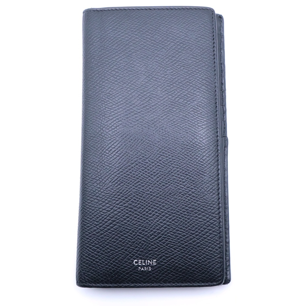 グレインレザー 二つ折り財布 W-SD-3270 ブラック Bランク