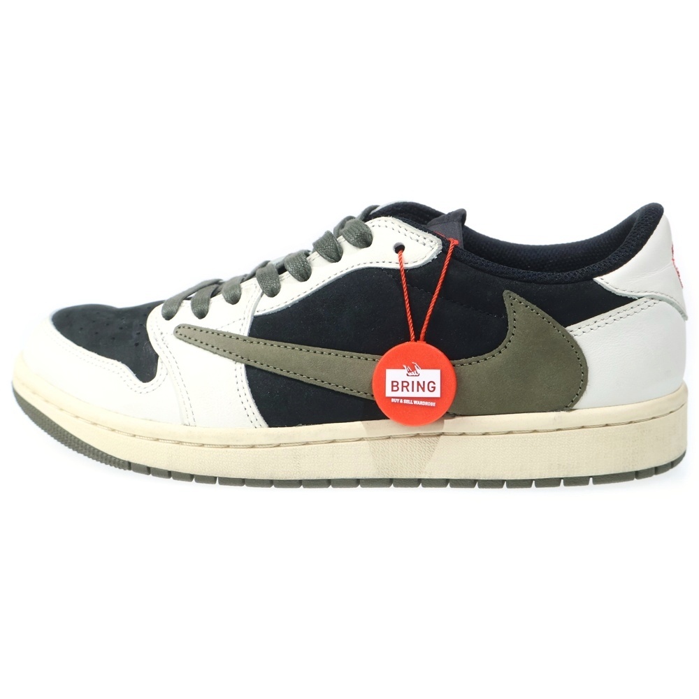 ×TRAVIS SCOTT WMNS AIR JORDAN 1 LOW OG Medium Olive DZ4137-106 トラヴィススコット ウィメンズ エアジョーダン1 ミディアムオリーブ ローカットスニーカー Bランク