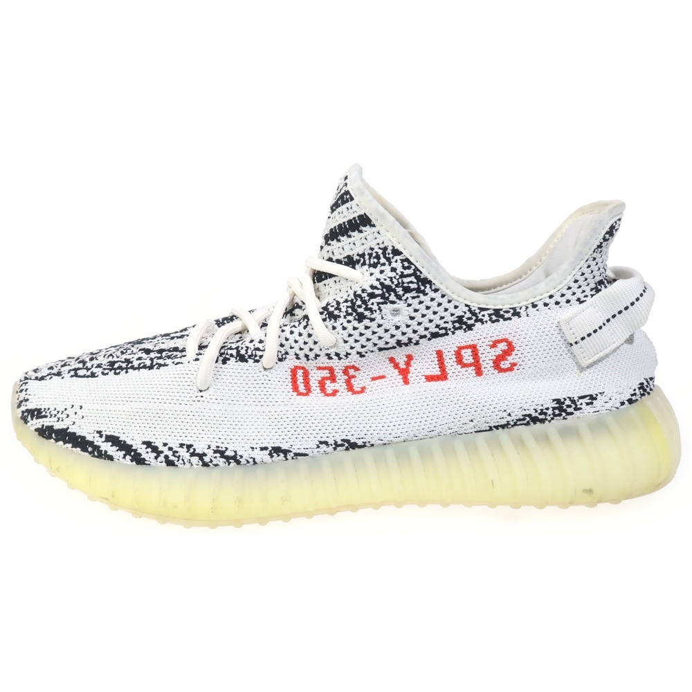 EEZY BOOST 350V2 ZEBRA CP9654 イージーブースト 350 V2 ゼブラ ローカットスニーカー ブラック/ホワイト US10.5/28.5cm Bランク