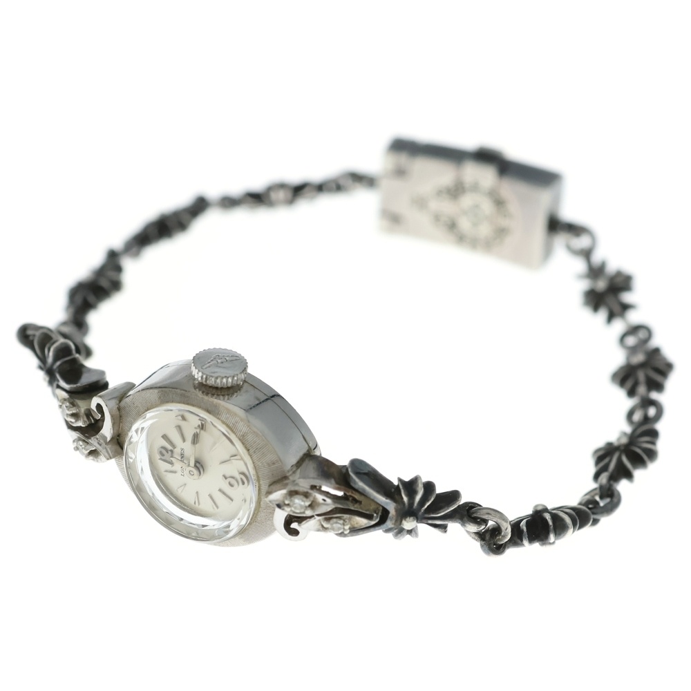 ×LONGINES TNY E LINK ロンジン タイニーEリンク アナログウォッチ 腕時計 ダイヤ シルバー Bランク