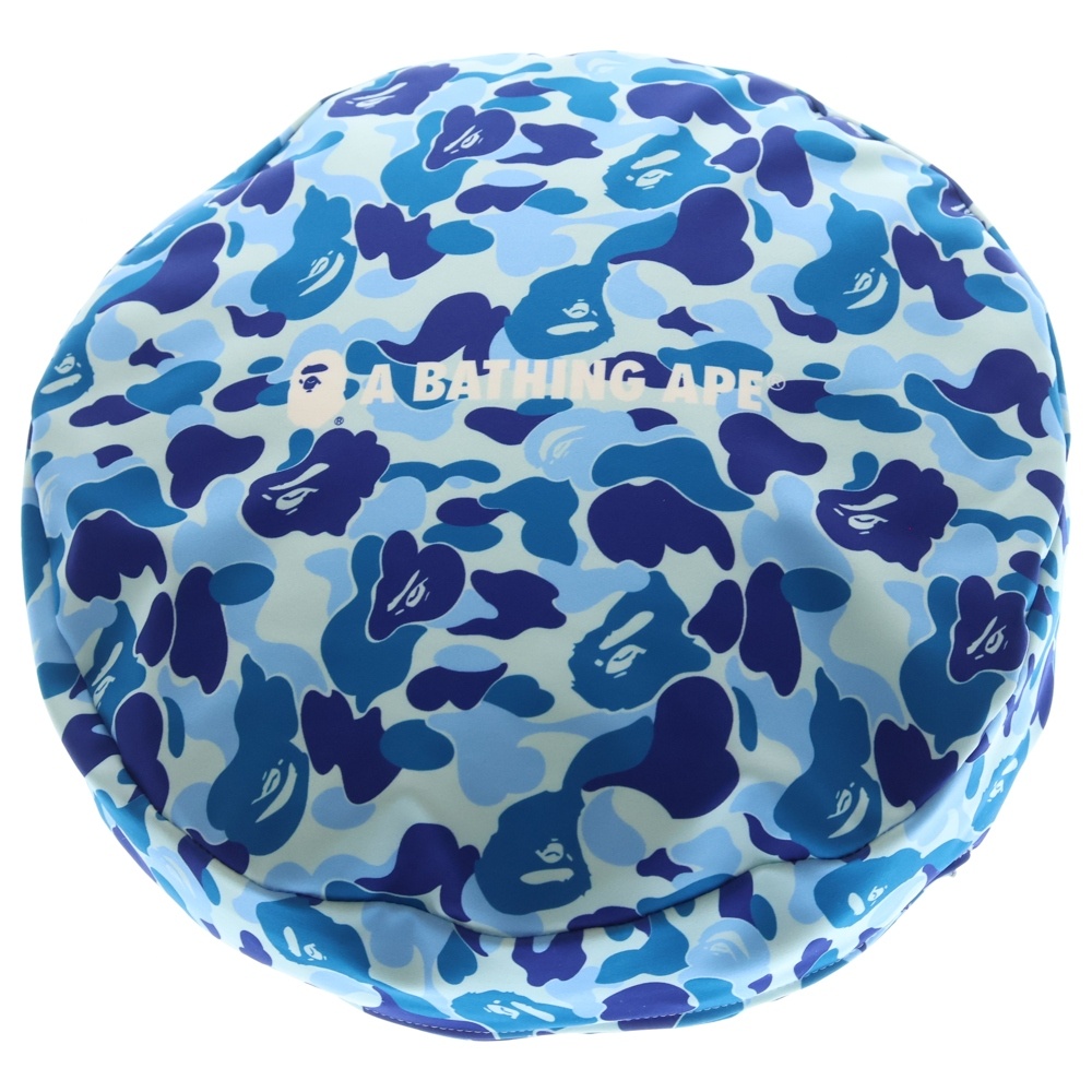 ABC CAMO CIRCLE BEADS CUSHION カモフラージュ 迷彩 ビーズクッション ブルー Sランク