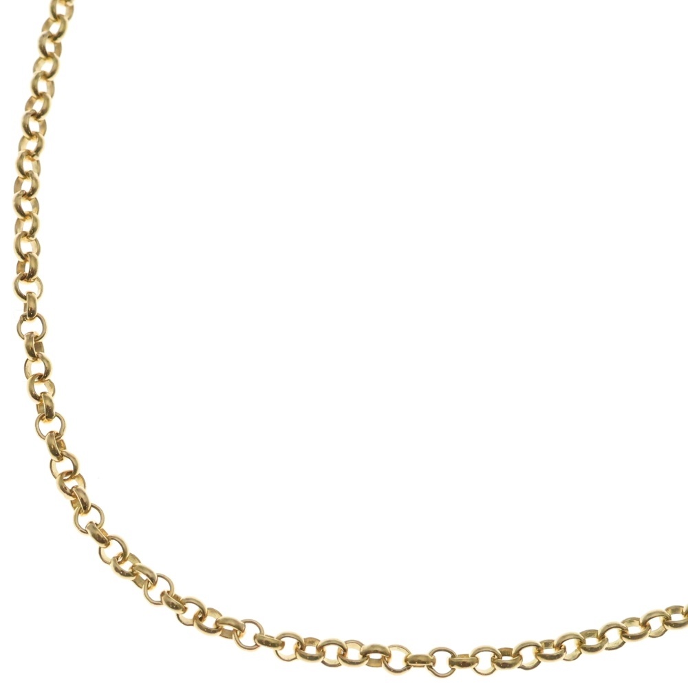 22K NECKCHAIN R18 ロールチェーンネックレス 18inch ゴールド BCA010 Aランク