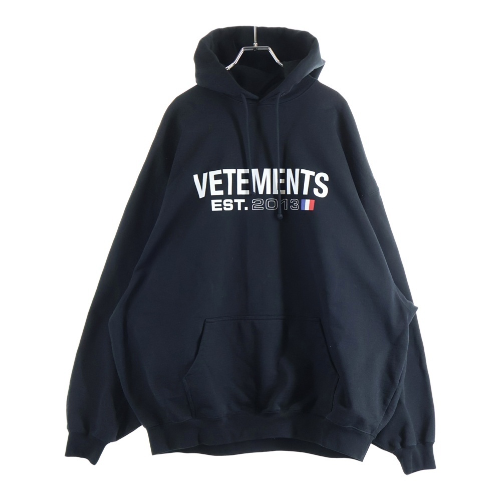 SWEATSHIRTS フロントロゴ フーディー プルオーバー スウェットパーカー ブラック UE54HD100B Bランク