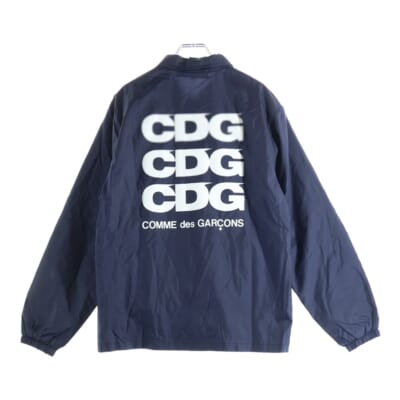 バックロゴプリント ナイロン コーチジャケット ネイビー IH-J002 Bランク