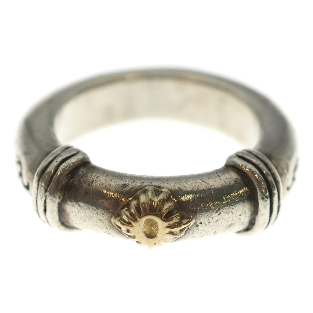 18K 太陽神 ノットモチーフ リング シルバー/ゴールド R-31b Bランク