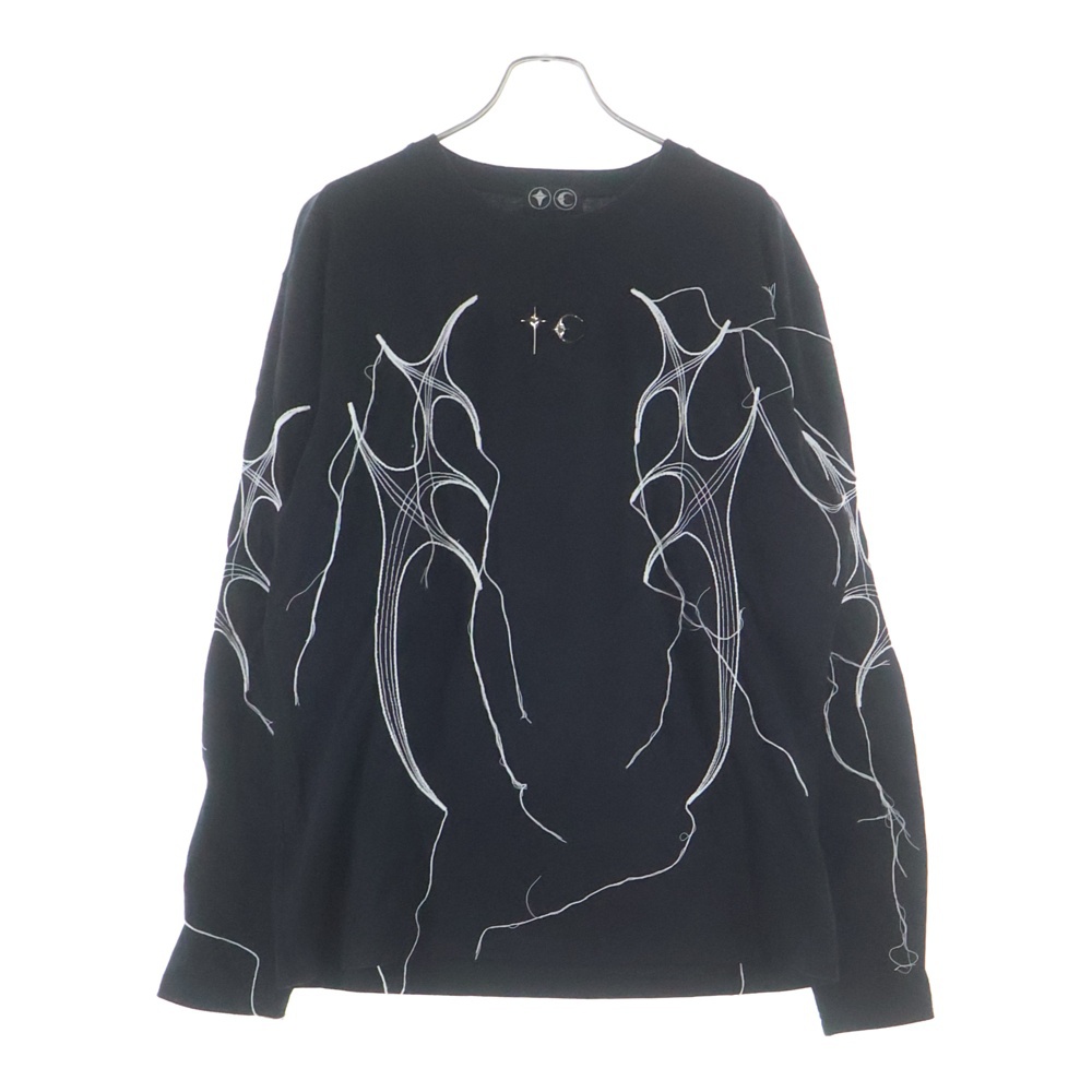 TRIBAL TREE SLEEVE TEE トライバルツリースリーブ クルーネック 長袖Tシャツ ロングスリーブ ブラック TC24TS1103 Bランク