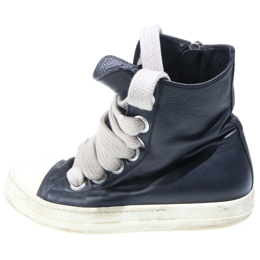 JUMBOLACE RAMONES ジャンボレース ラモーンズ レザー ハイカットスニーカー ブラック Bランク