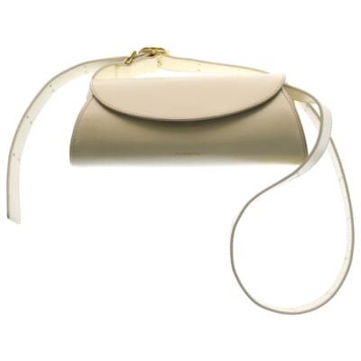 カンノーロ ショルダーバッグ ワンショルダー ハンドバッグ ホワイト レザー ゴールド金具 Bランク