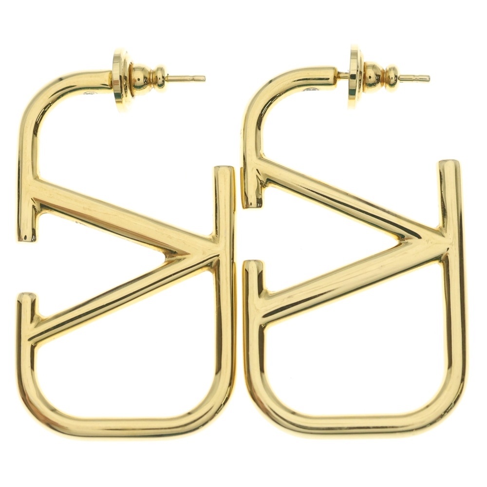 Vロゴシグネチャー メタルピアス ゴールド GP ピアス アクセサリー Bランク
