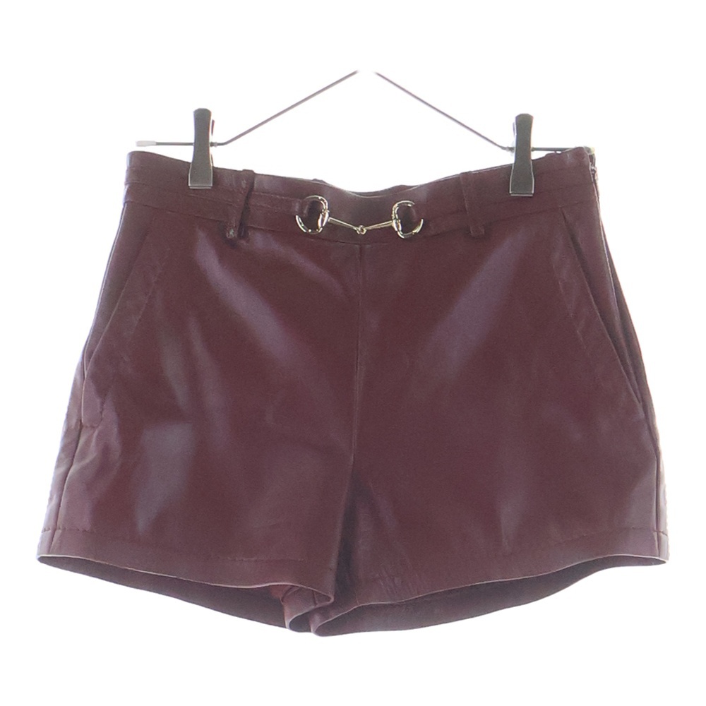 ホースビット レザー ショートパンツ レッド 38 815075 XNA4G Sランク
